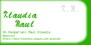 klaudia maul business card